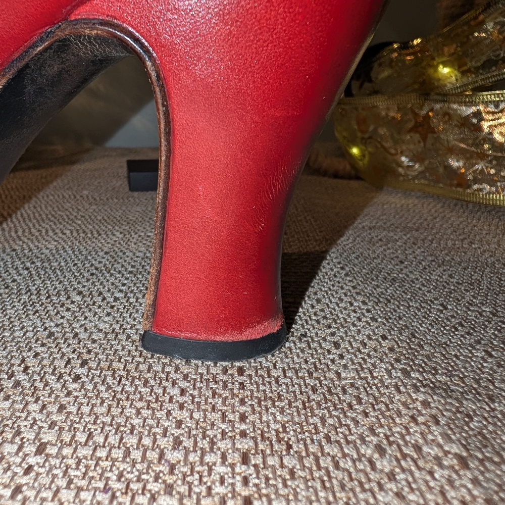 John Fleuvog Red Lace-Up Heels - Picture 11 of 16